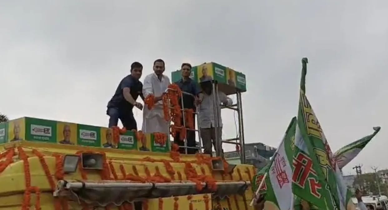 Nishant Kumar Launches Sadbhav Yatra Receives Grand Welcome in Hajipur Gearing Up for Political Entry