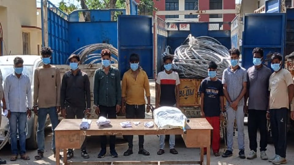 Shamli: 10 members of interstate gang caught cutting high tension line wires