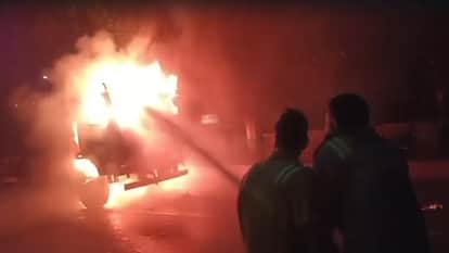 Fire breaks out in a DCM truck loaded with chemicals