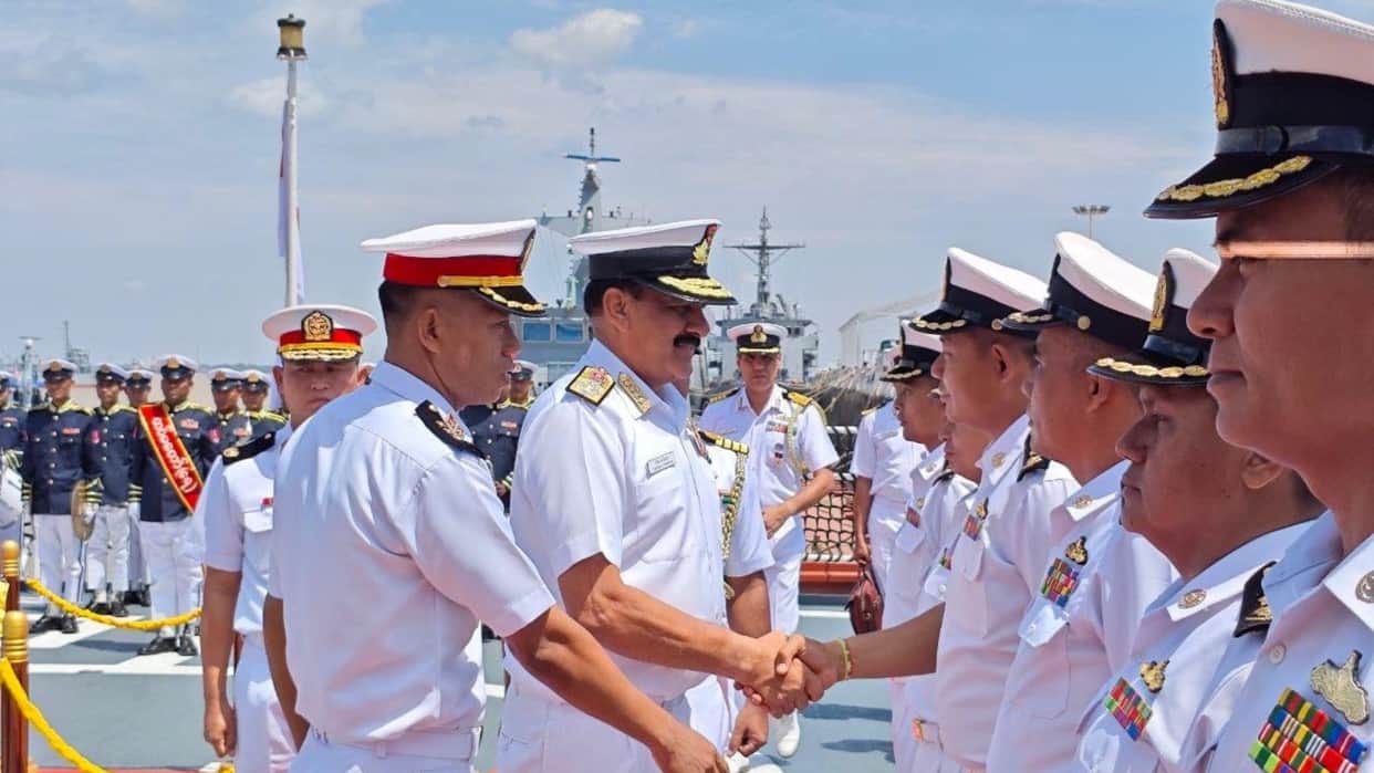 indian navy chief Admiral dinesh k tripathi myanmar visit maritime cooperation ior security