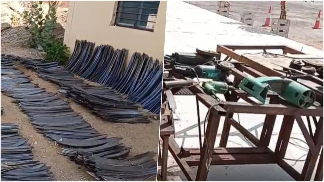 Rajsamand News: Massive cache of illegal weapons seized in Nathdwara, over 9,000 swords recovered; 3 arrested
