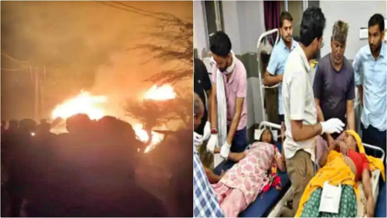 Havoc of Rain and Storms: 45 Goats Burnt Alive in Fire in Dausa, Woman Injured After Wall Collapse