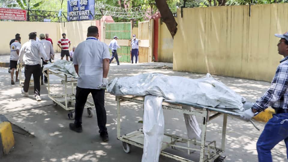 Delhi Fire condition was such that identification was difficult in some cases only torso remained