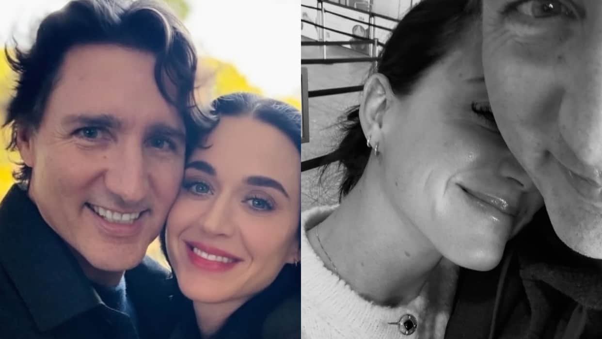 katy perry posted 17 slide of photos on instagram with her boyfriend justin Trudeau and Miranda Kerr