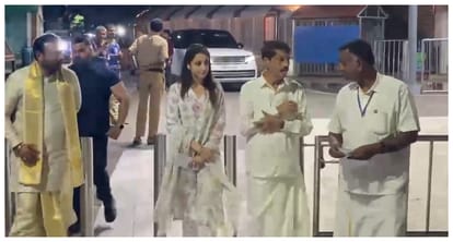 Trisha Krishnan offer prayers at tirumala temple fans link to Vijay thalapathy tamilnadu election result 2026