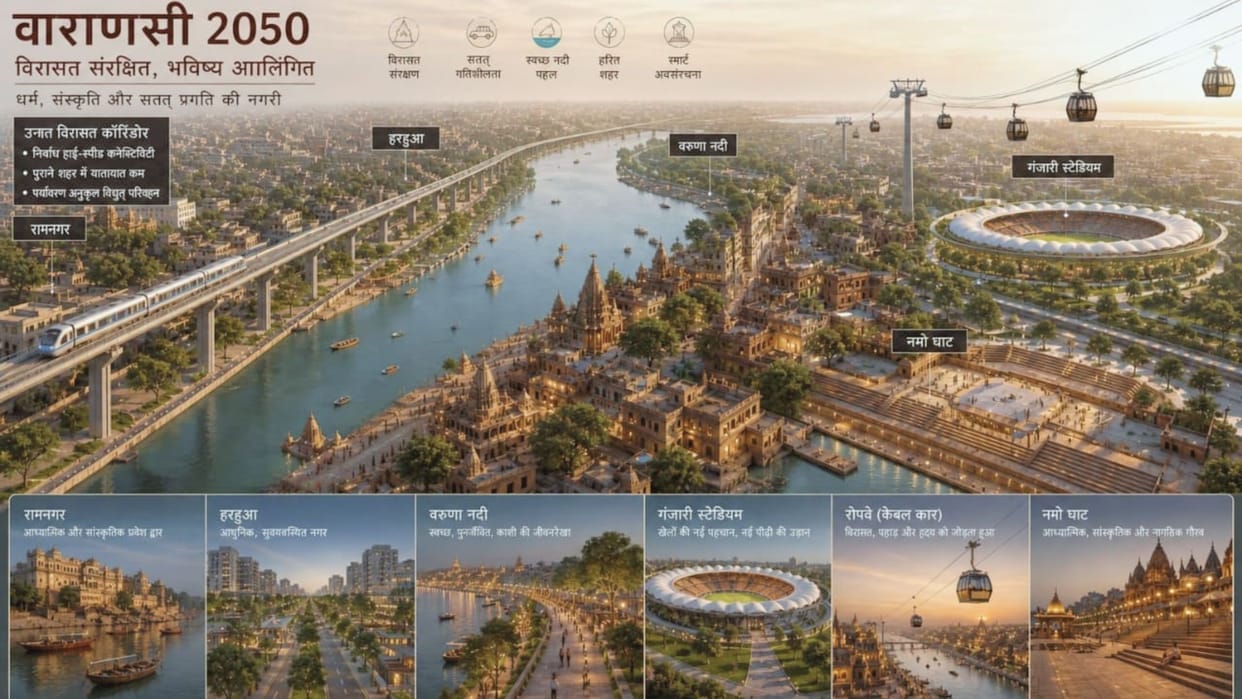IIT BHU generated an image of Banaras 2050 using AI in Varanasi