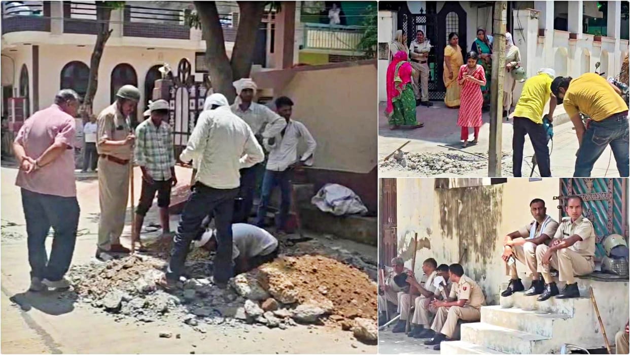 Alwar Tap Connection Dispute Protests Continue Even in Front of Police Tension Prevails in Hardev Vihar Colony