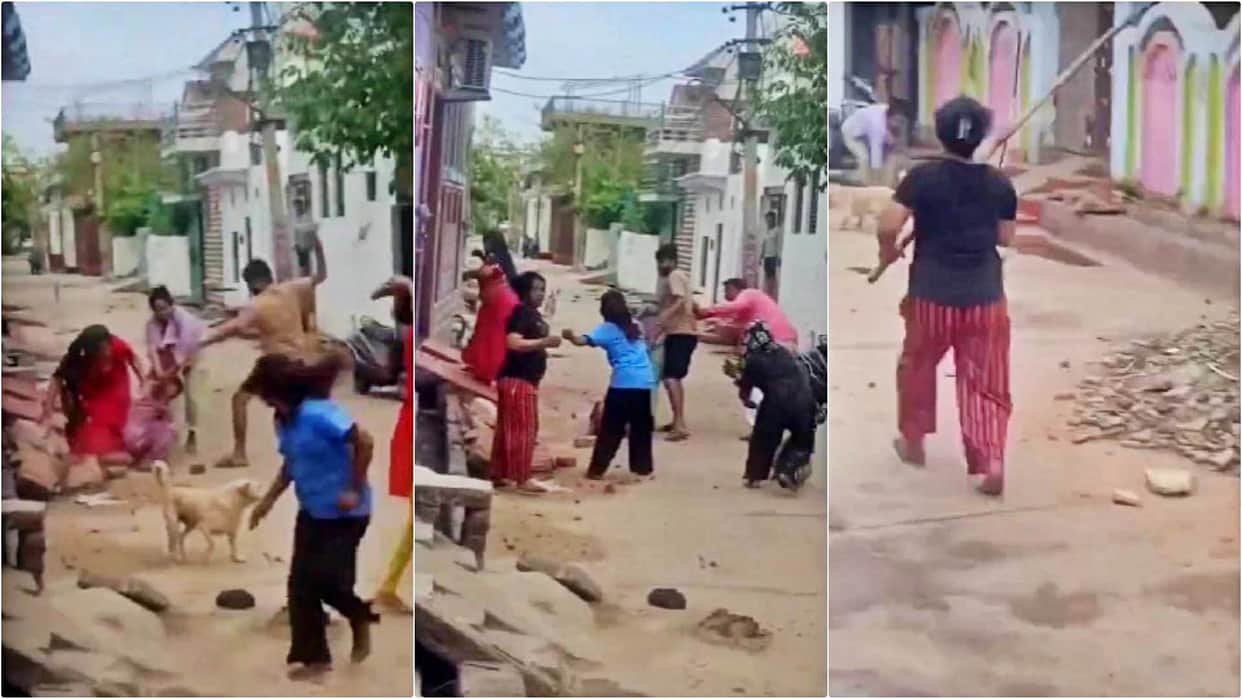 Dispute over Cow in Bharatpur: Stone-Pelting and Assault with Sticks Between Two Factions; Two Women Injured