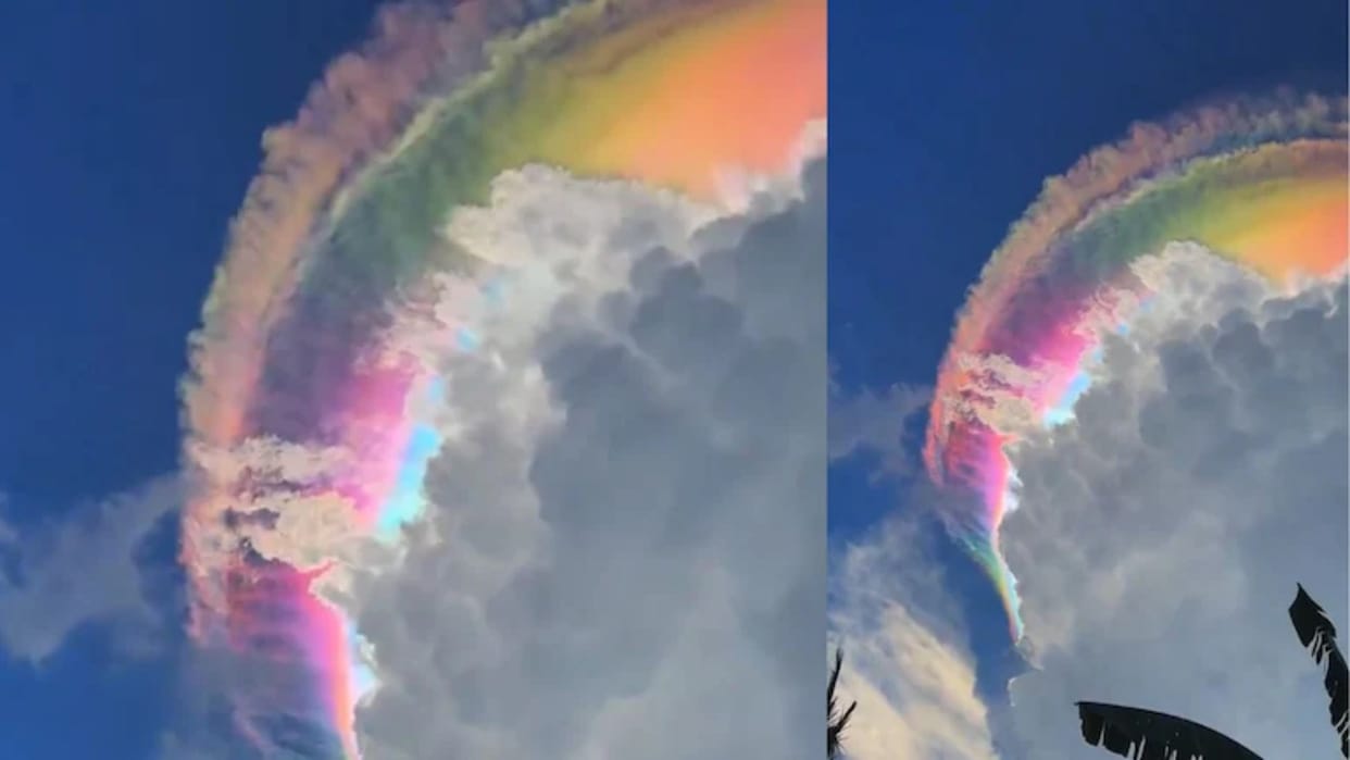 Cloud Iridescence Viral Video Rare Rainbow Clouds Spotted In Indonesia Real Or Illusion