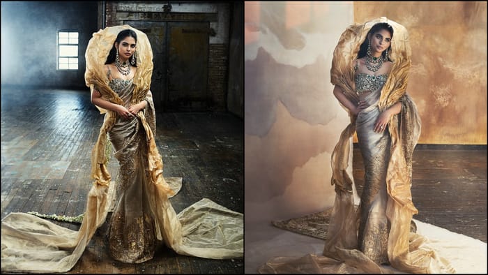 Isha Ambani Met Gala 2026 look Photos Outfit Jewellery Mango Bag Detailing