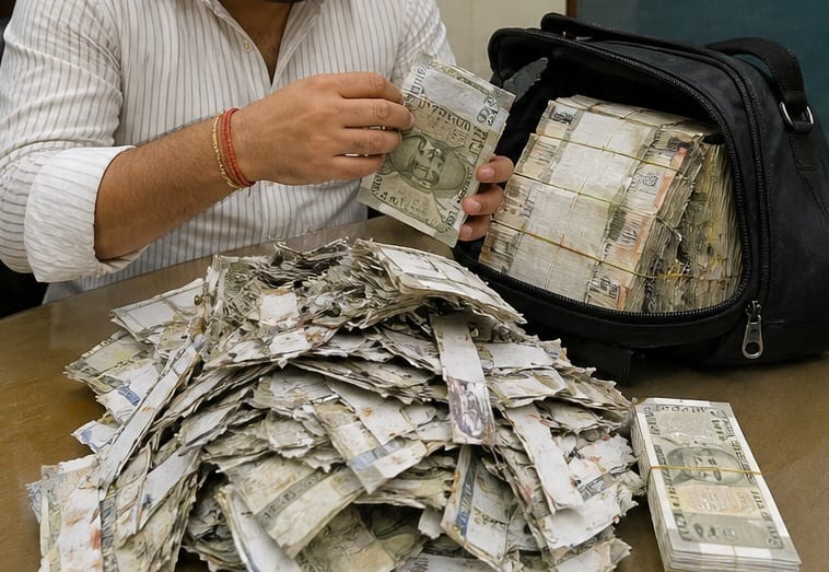fraudsters hand over wad of paper to businessman under pretext of ₹25 lakh payment two arrested In Delhi