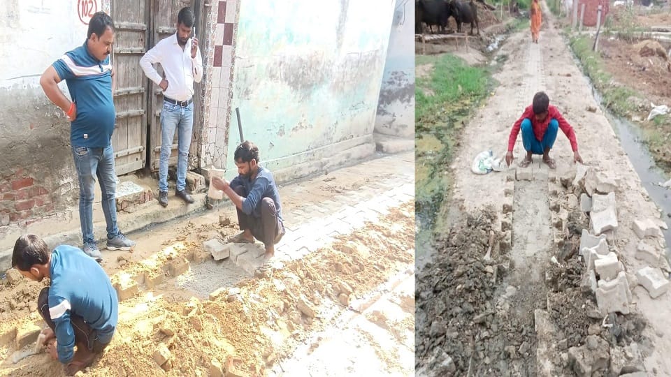 Repair of roads dug up for laying pipes