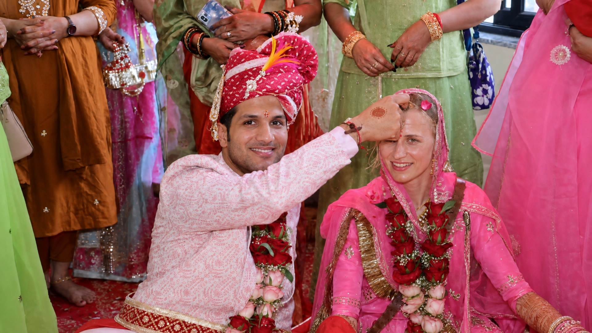 Unique Wedding in Nagaur: Farmer Son Marries US Investment Banker Foreign Bride in Rajasthani Attire