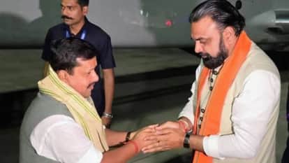 Home Minister Amit Shah reached Patna to attend swearing-in ceremony Gandhi Maidan patna Bihar News NDA party