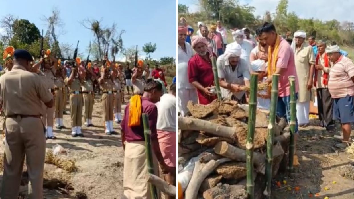 Nilgai knocks down ITBP jawan causing death accorded final farewell with Guard of Honour