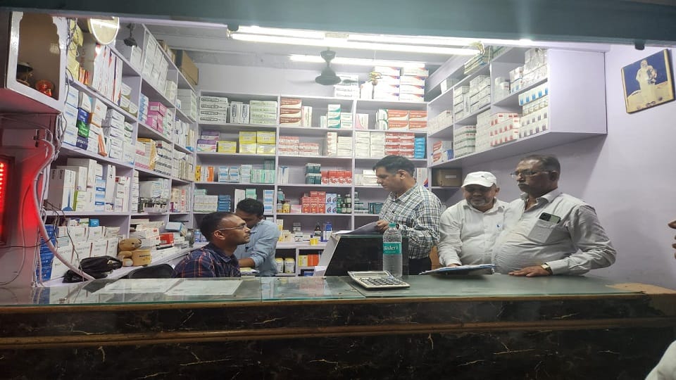 Raid on Shri Medical Agency following complaint of counterfeit medicines