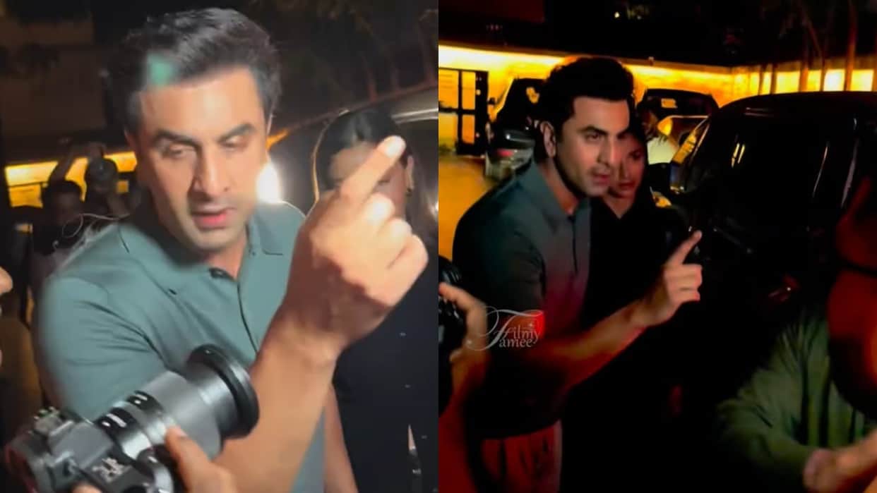 Ranbir Kapoor Snaps at the paparazzi In The Special Screening Of Dadi Ki Shaadi With Alia Bhatt