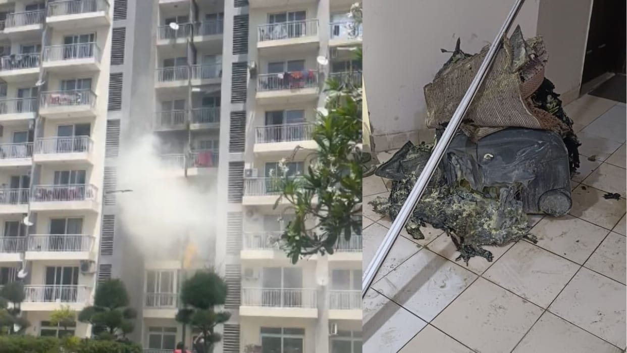 Fire broke out in the flat of Shipra Srishti Society located in Ahimsa Khand one in Ghaziabad.