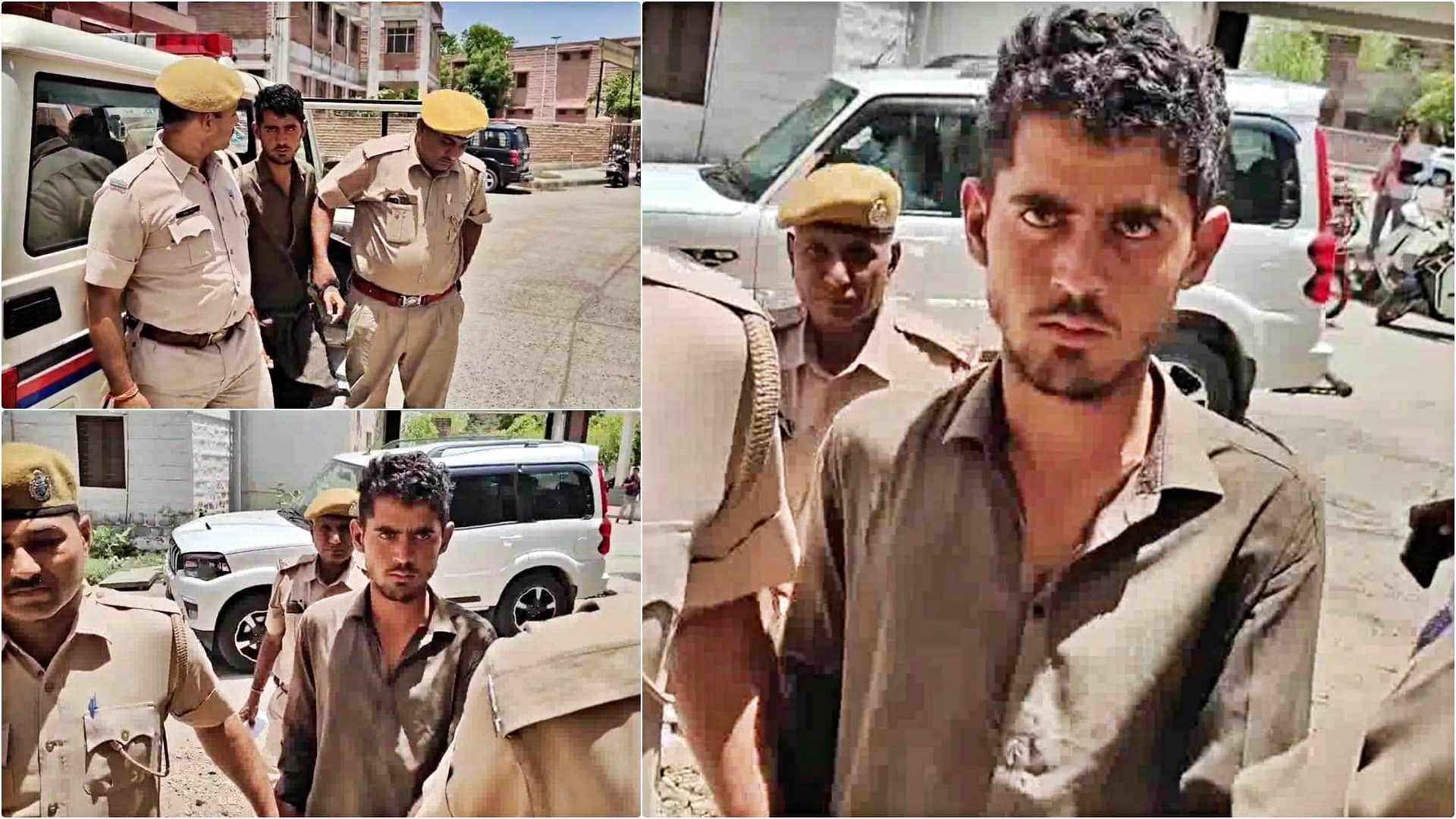 पुलिस की गिरफ्त में संदिग्ध पाकिस्तानी युवक