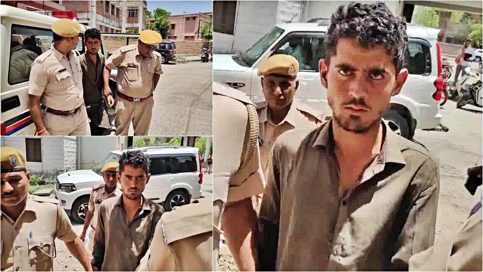 पुलिस की गिरफ्त में संदिग्ध पाकिस्तानी युवक