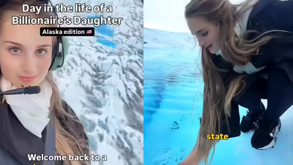 Anna Linde Takes Private Helicopter To Find Drinking Water From Glacier Who Is She? Viral Video
