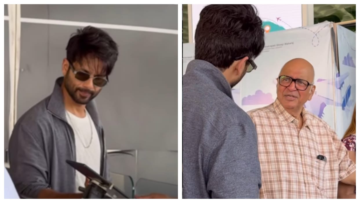 Shahid Kapoor viral video Stands In Queue At Airport Elderly Man Asks Him To Go In Front Netizens comments