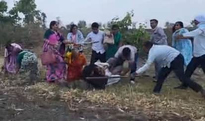 Two sides clashed over a land dispute, sticks and swords were used, video went viral