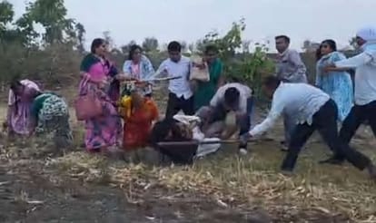 Two sides clashed over a land dispute, sticks and swords were used, video went viral