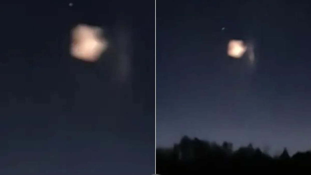 ufo mysterious cone shaped lights canada ufo scare scientific explanation spacex rocket exhaust