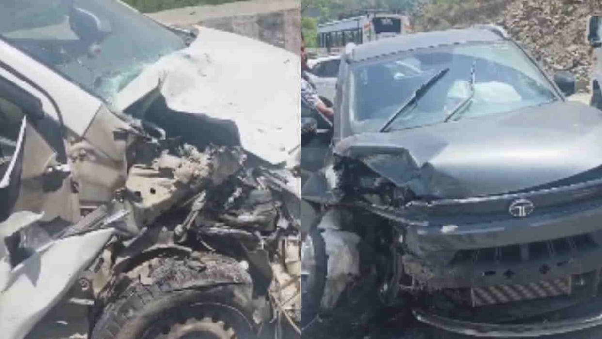 Accident on Badrinath Highway Two Vehicles Collide Chamoli Uttarakhand News