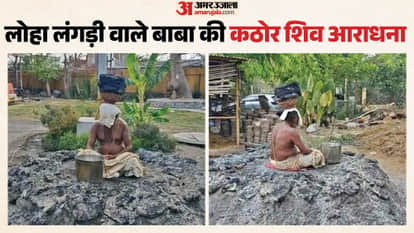 Ujjain: Trial by Fire in City of Mahakal Baba Bharat Das's Faith Remains Unwavering Even Amidst 44-Degree Heat