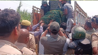 Kushinagar Leopard Caught After 15 Hours, Police Lathicharge to Control Crowd.