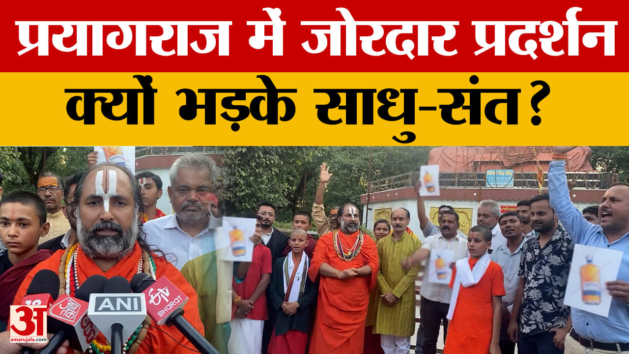 प्रयागराज में जोरदार प्रदर्शन, क्यों भड़के साधु-संत?