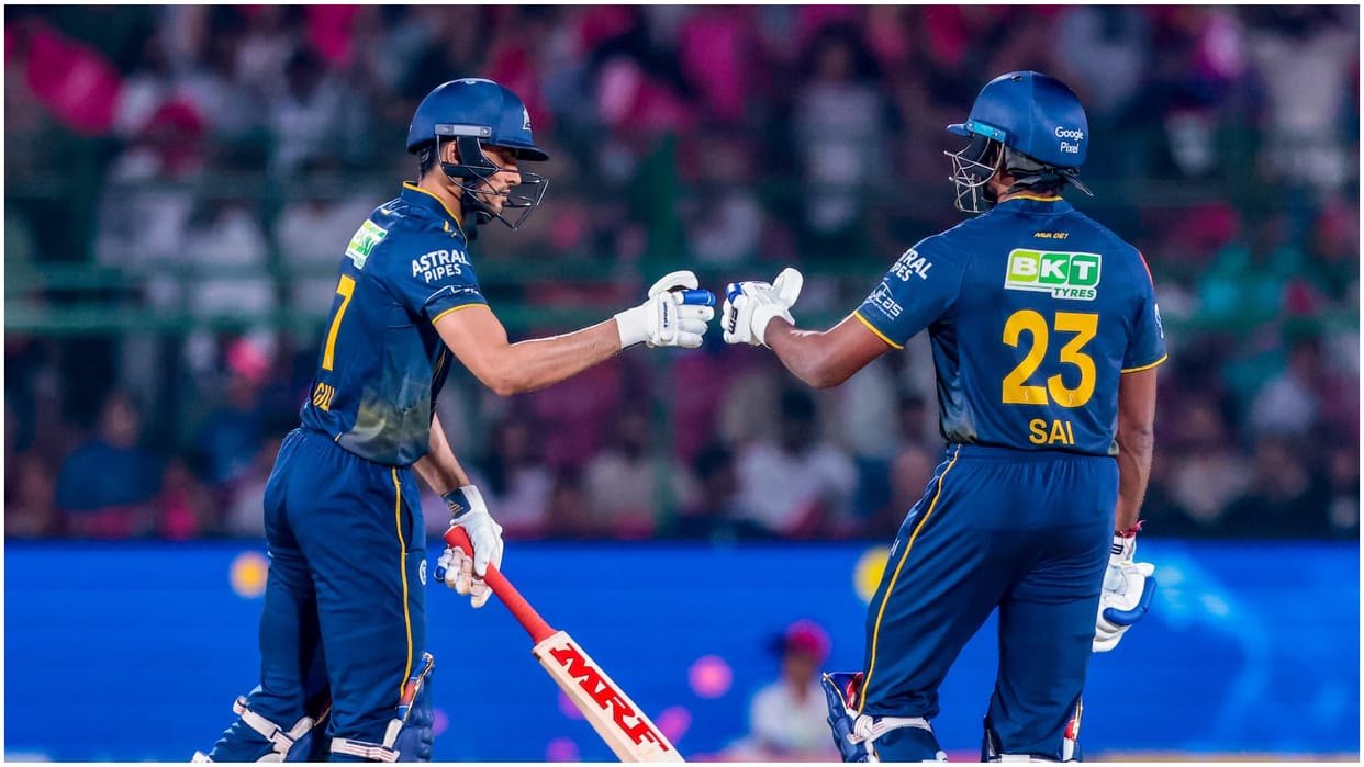 IPL 2026 RR VS GT: Gujarat Titans hits 229 runs against Rajasthan Royals Shubhman Gill Sai Sudarshan fifty