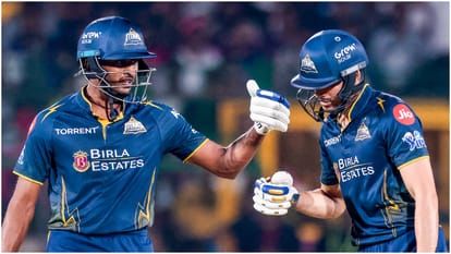 IPL 2026 RR VS GT: Gujarat Titans hits 229 runs against Rajasthan Royals Shubhman Gill Sai Sudarshan fifty