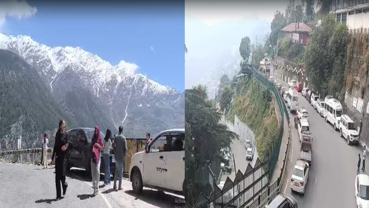 HP Tourism: Tourists Flock to the Hills Over the Weekend to Escape the Heat; Shimla Packed, Kalpa Also Crowded