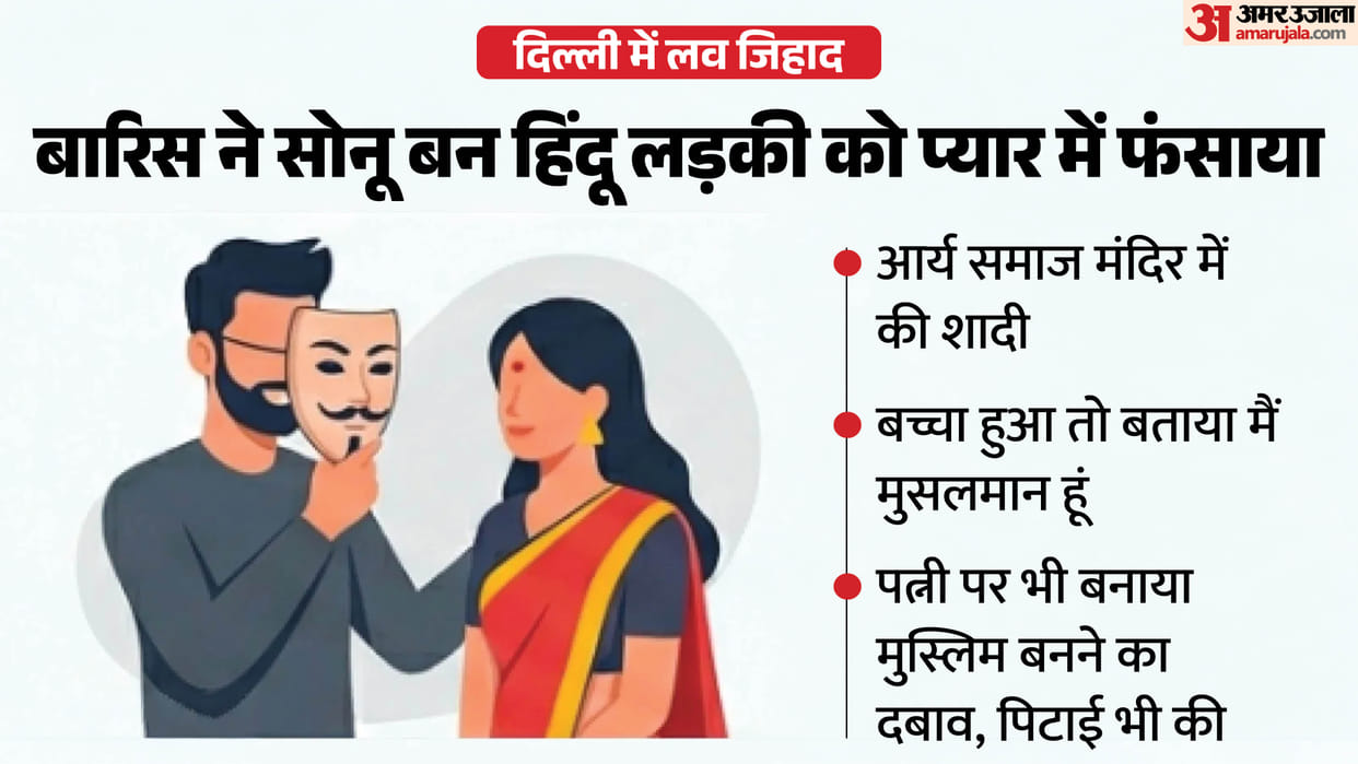 Love Jihad in Delhi Posing as Hindu married his neighbor in temple after birth of child he declared I am Musli