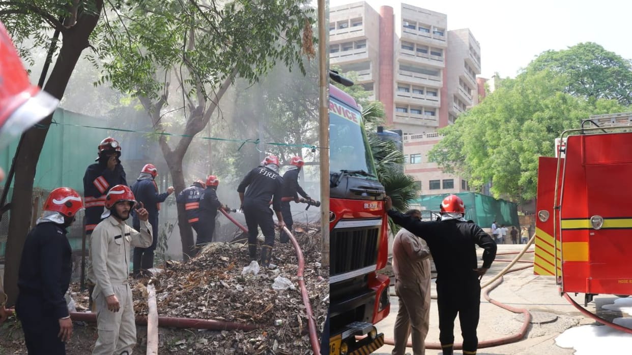 Fire broke out due to short circuit in transformer of Doordarshan Bhawan in Mandi House Delhi