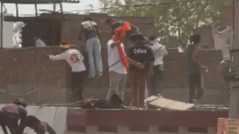 Hapur Violence Unrest during religious procession in Hapur heavy stone-pelting ensues See photos