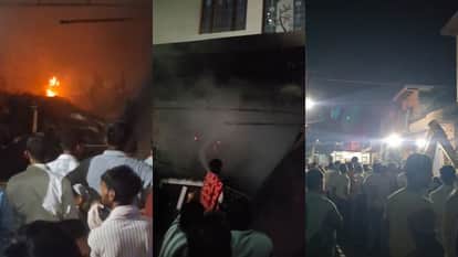 Massive fire breaks out at clothing store in Mathura