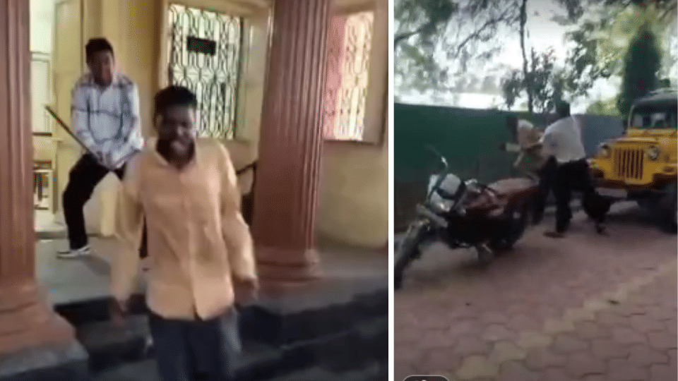 Indore News Municipal Corporation employees beat man imc