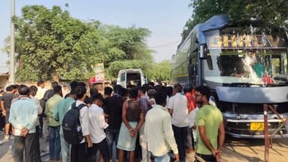 speeding Volvo bus ran over a couple riding a scooter, killing the teacher and injuring her husband.