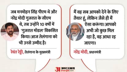 रेवंत रेड्डी और पीएम मोदी