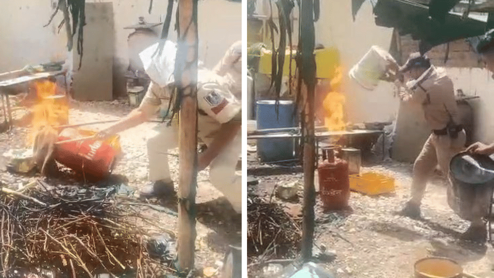 Indore News police officers prevent major gas cylinder explosion