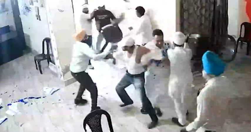 Unidentified attackers attack BJP office in Tarn Taran