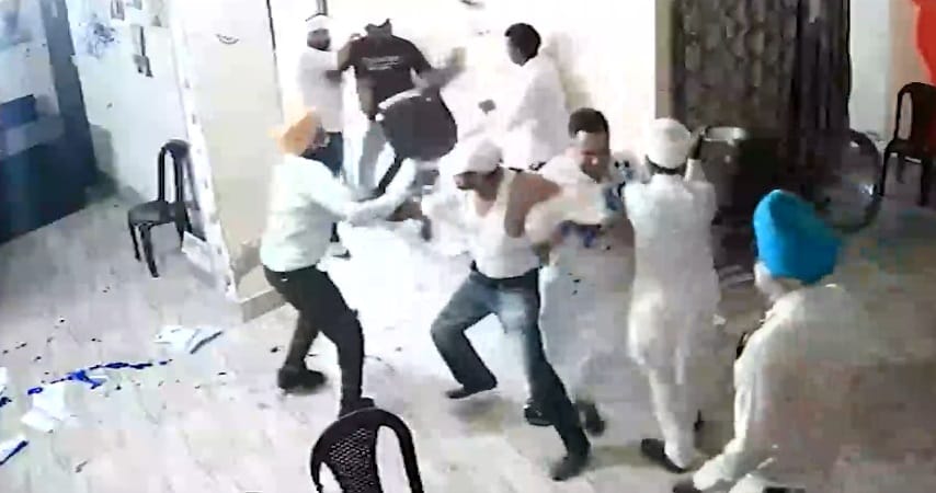 Unidentified attackers attack BJP office in Tarn Taran