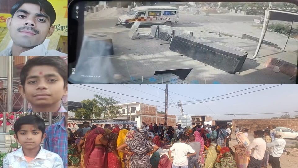 Ambulance Driver Flees After Crashing Into Auto in Agra