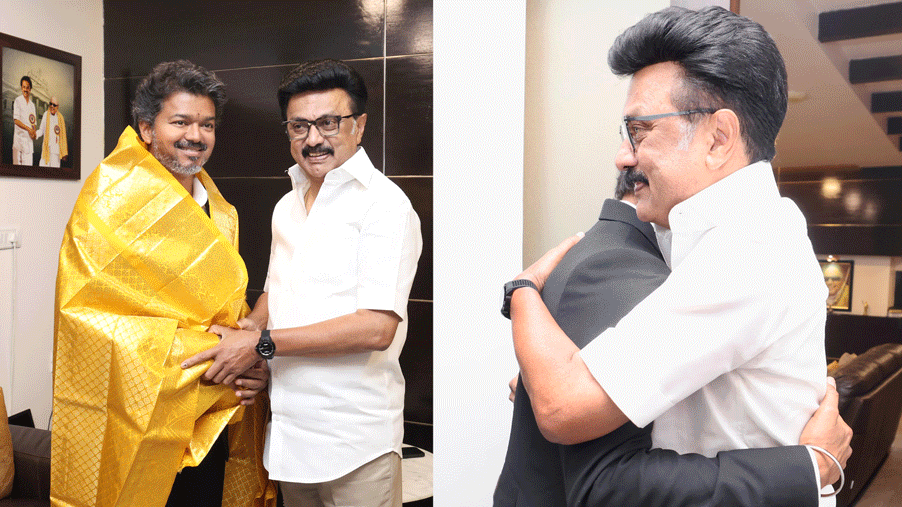Tamil Nadu Politics Ahead of crucial floor test CM Joseph Vijay calls on DMK supremo Stalin