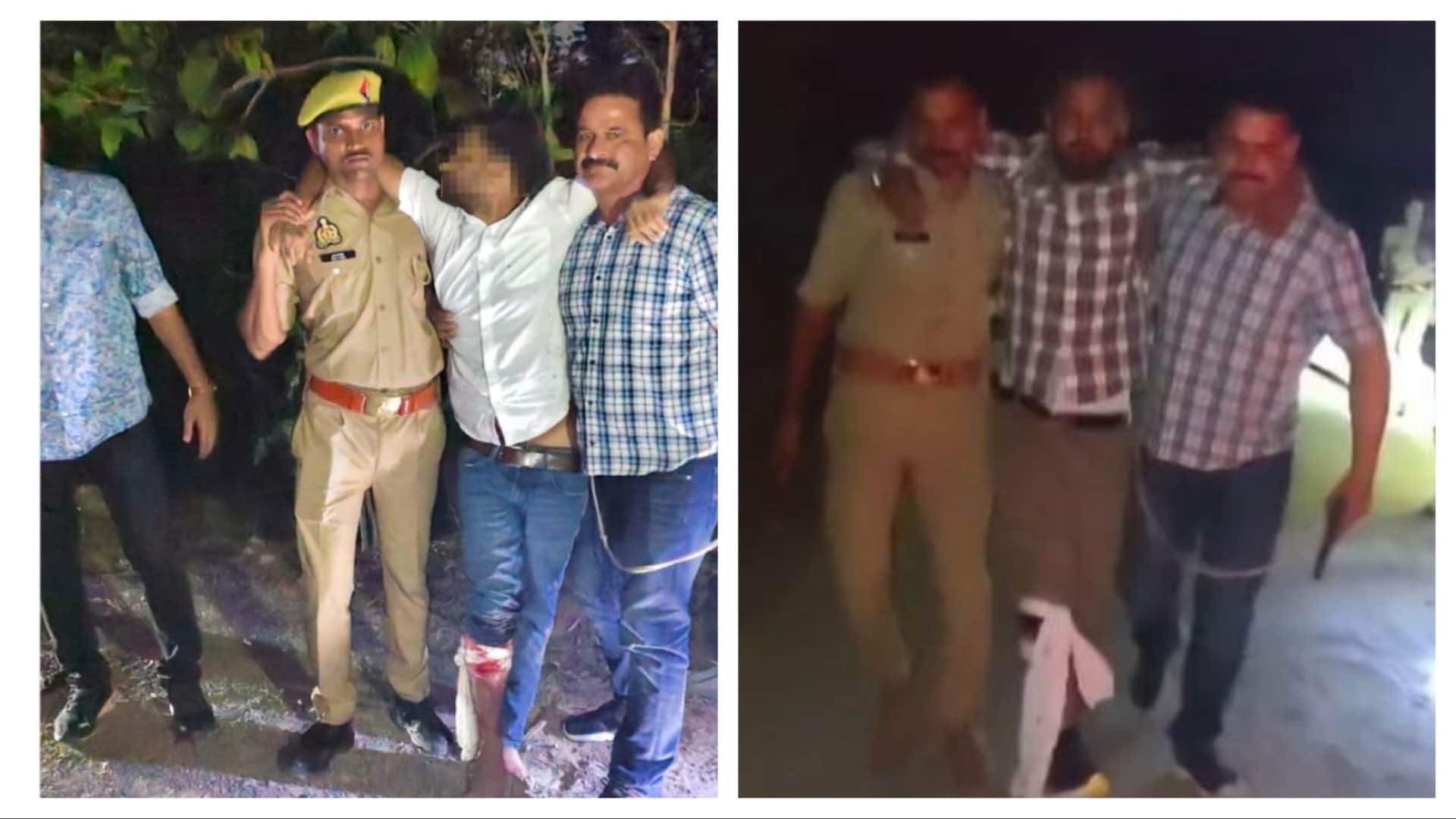 दिलीपपुर थाना क्षेत्र में हुई मुठभेड़ में पुलिस की गोली से घायल बदमाश।