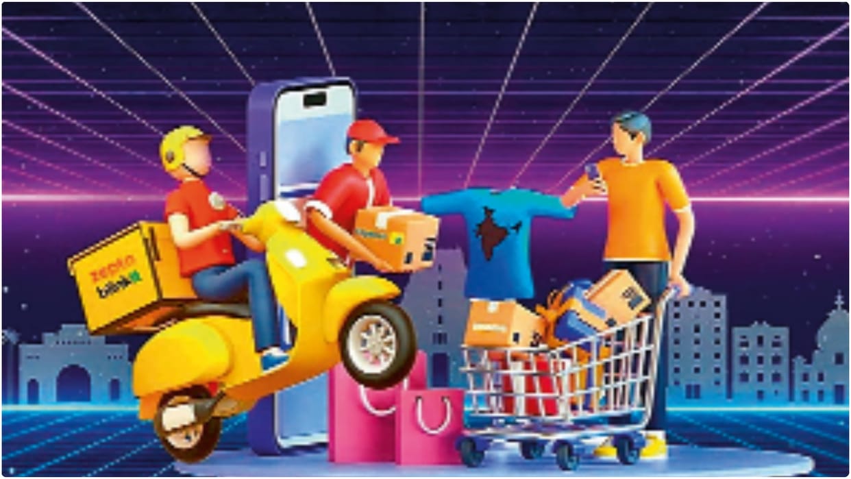 Commerce: The market experience has changed; essential goods are delivered to homes within minutes.